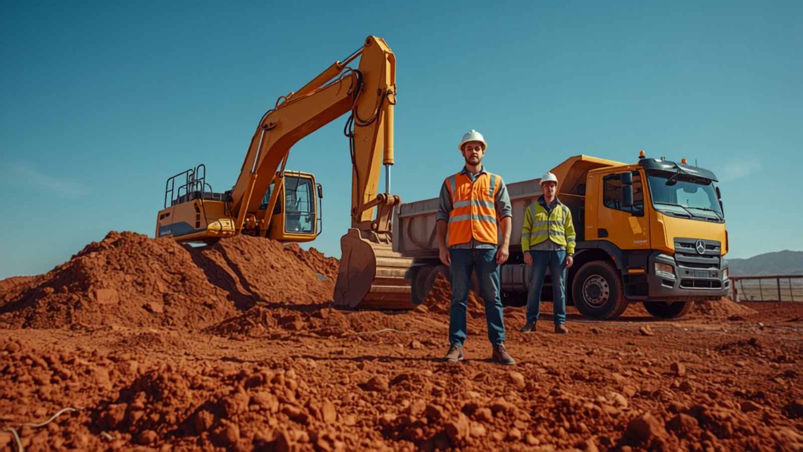 Adak Global engineers and construction crew on an infrastructure project site